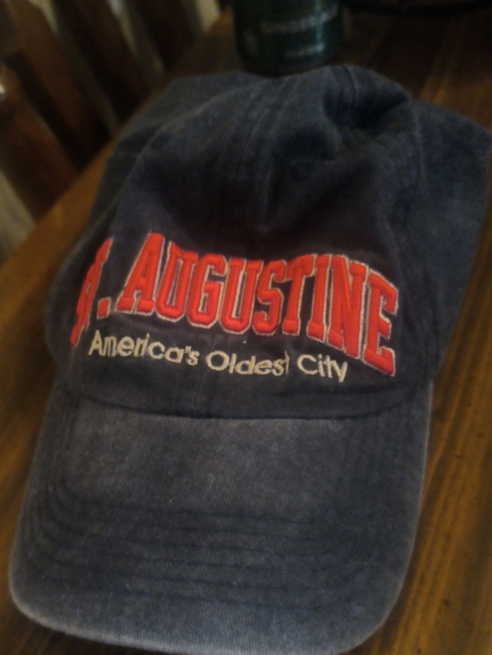 Robin Ruth St. Augustine Navy Baseball Cap with Red Embroidery